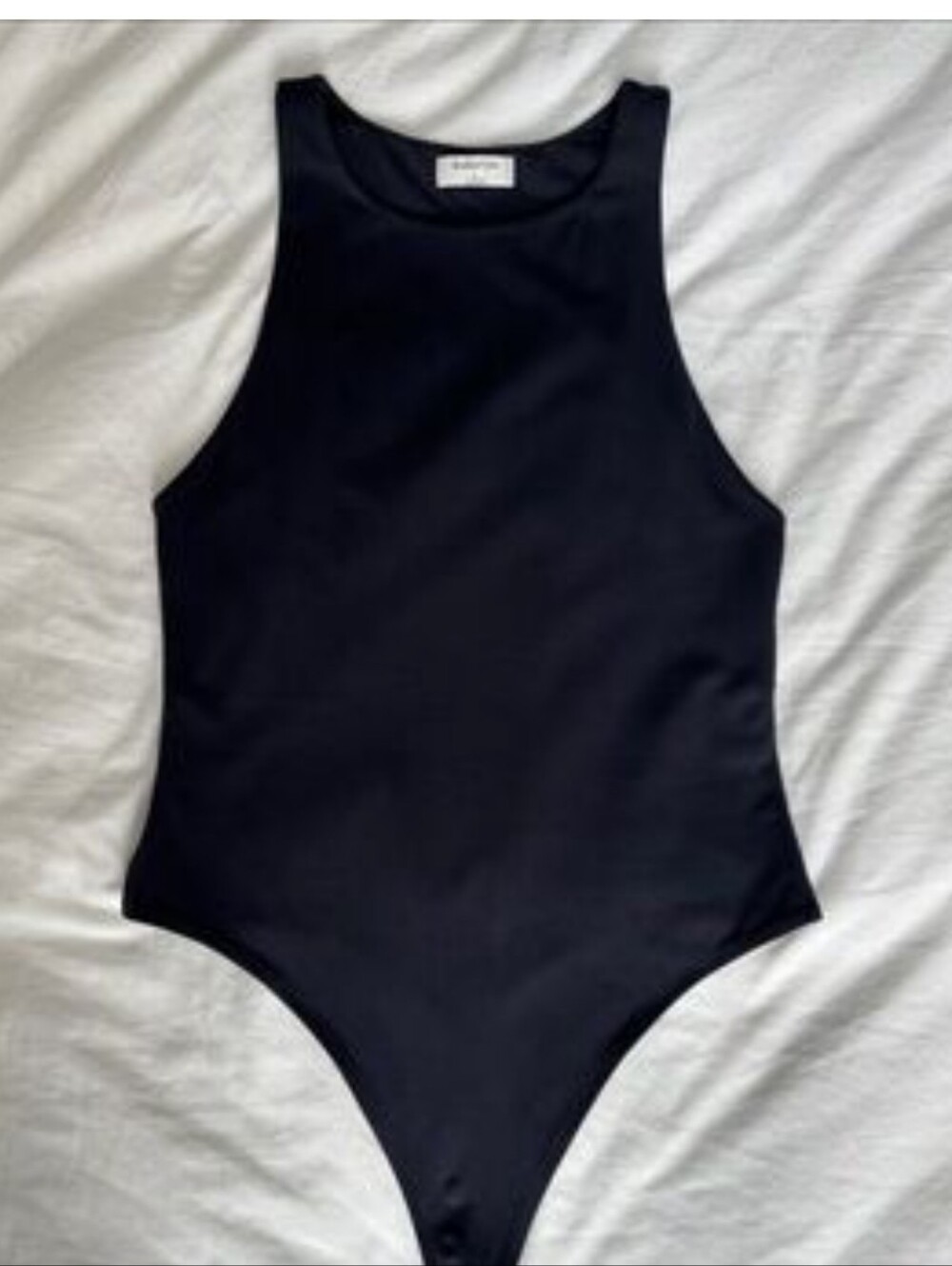 Babaton Black Mock Neck Kids Bodysuit